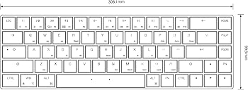 Amazon | Mistel ミステル AIRONE キーボード 有線 英語US配列 68キー